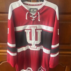 Colosseum Indiana Hoosiers Red and White Hockey Jersey